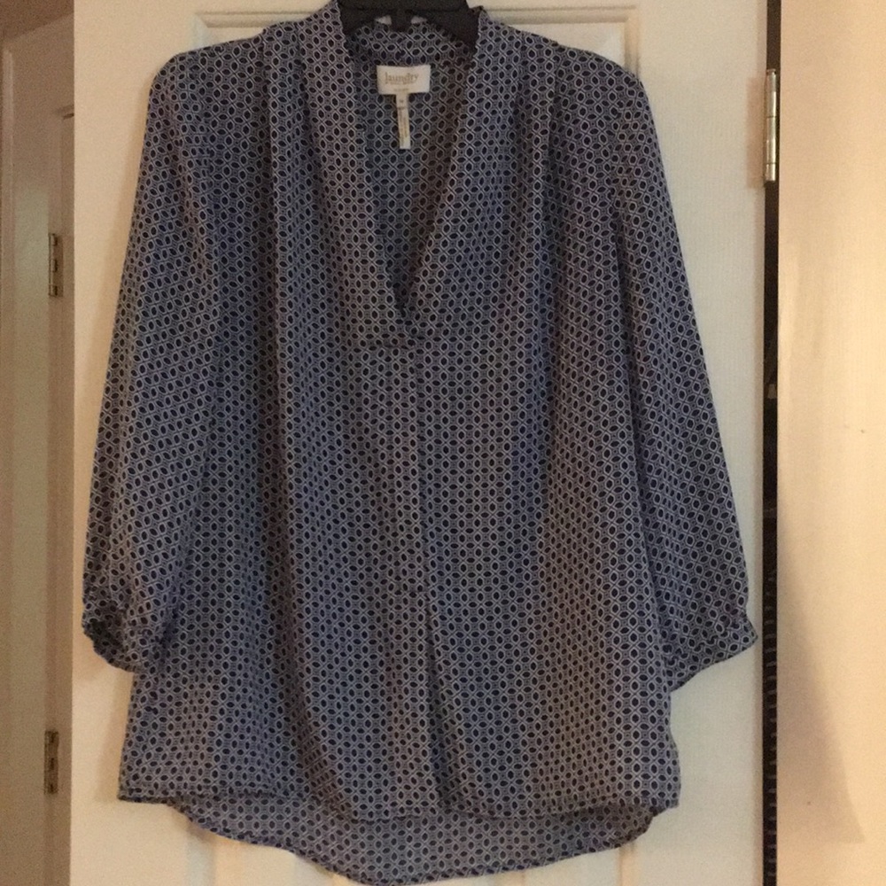 Laundry by Shelli Segal Elegant Blue Top